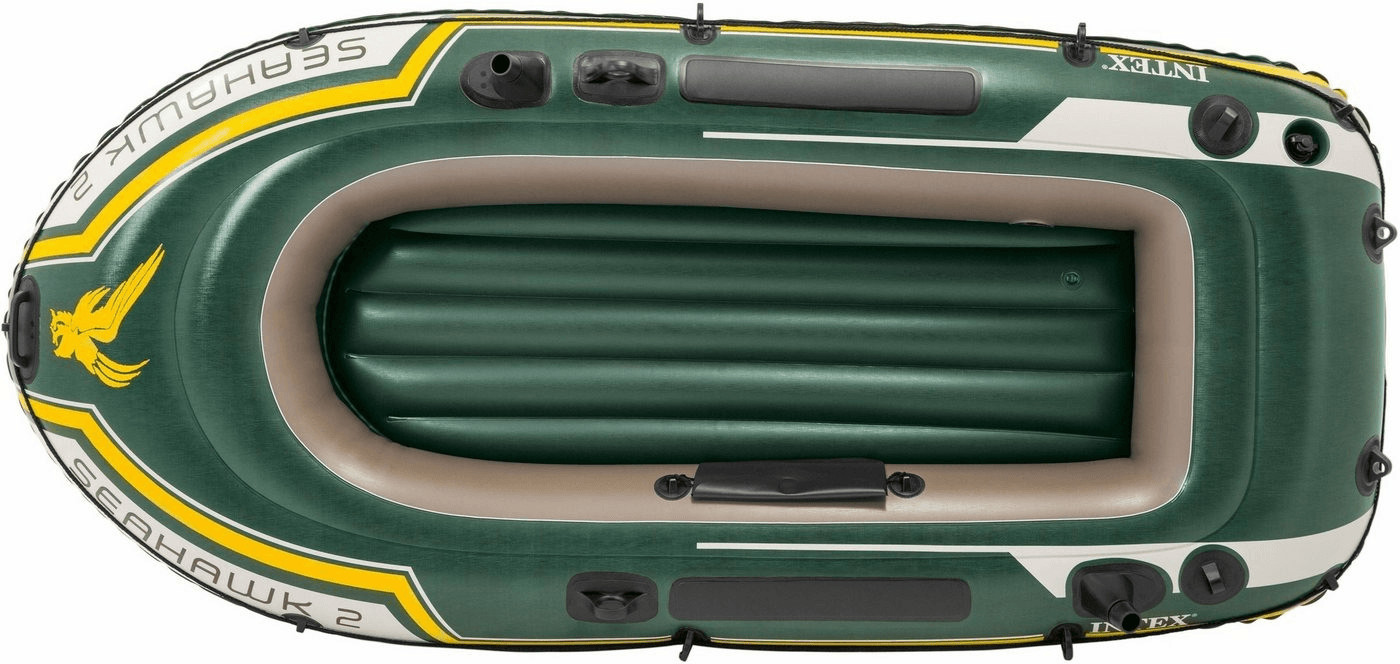 Kit bateau gonflable Intex Seahawk 4 avec rames et gonfleur Vert et Jaune -  Bateau pneumatique à la Fnac