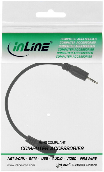 InLine 99308B 2,5mm Klinken-Adapterkabel (0,2m), Bild 4
