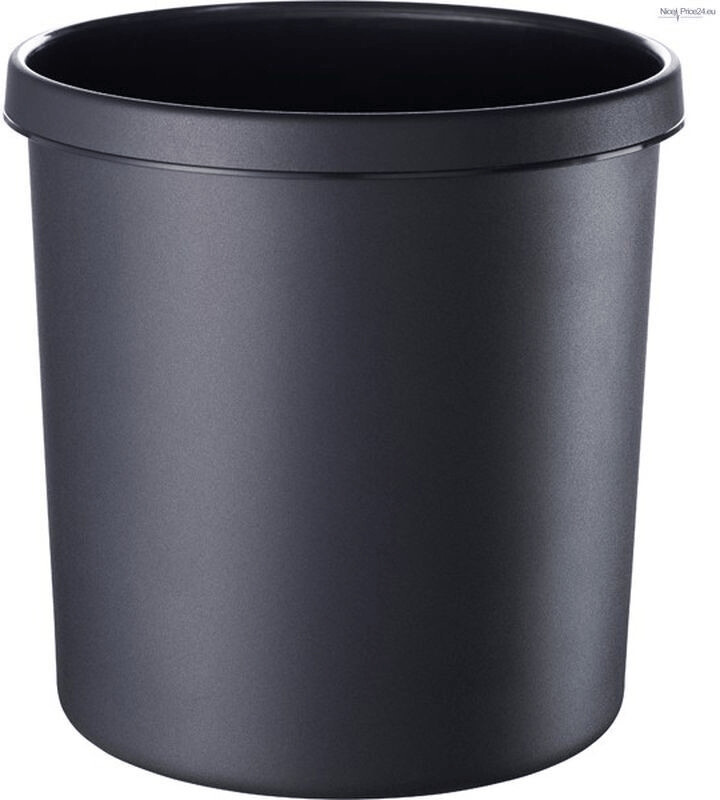 Helit Corbeille à papier 12 L noir