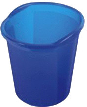 Helit Corbeille à papier Economy 13 L bleu transparent