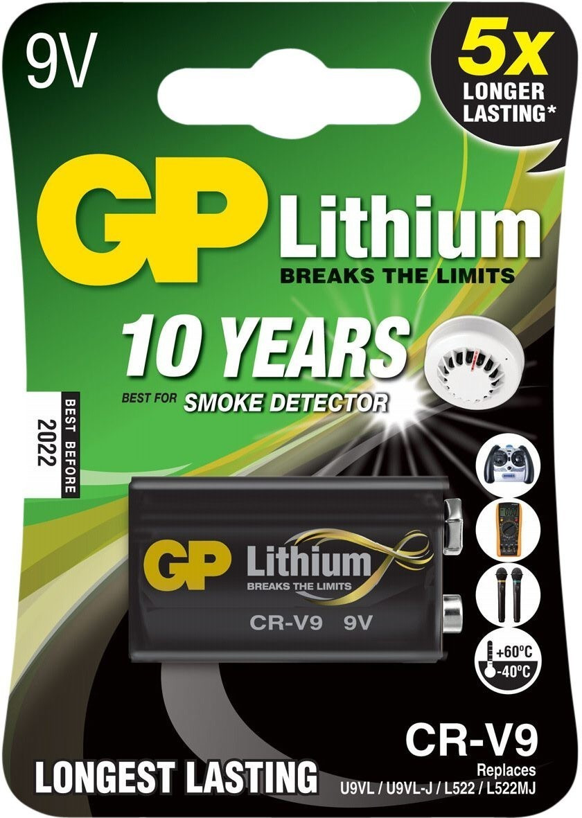 Pile 9V GP Lithium 1 pièce, Autres, Piles au lithium