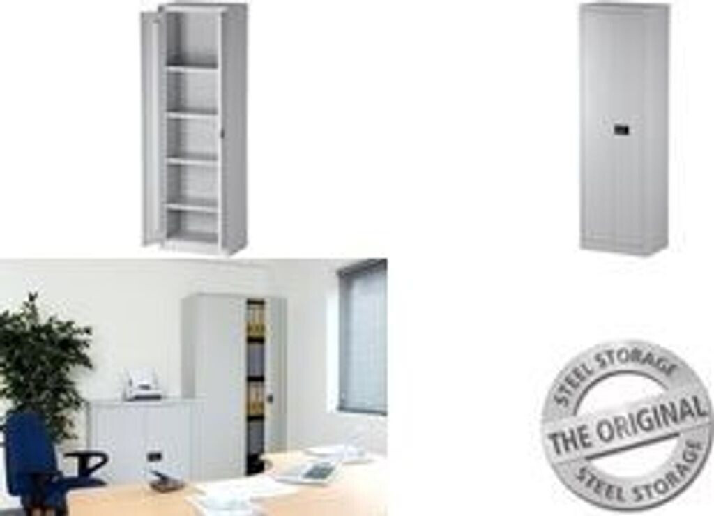 BISLEY Aktenschrank Mit Flügeltüren – Silberner Stahlschrank, NEU & Versandkostenfrei