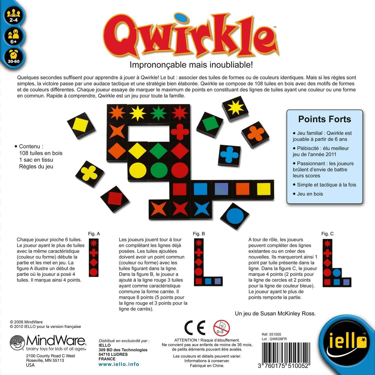 Iello - Qwirkle - Jeu de société familial - Dès 6 ans - Cdiscount Jeux -  Jouets