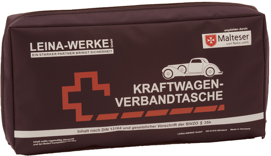 KFZ Verbandtasche Verbandkasten DIN 13164 Auto Leina MHD 05.2028