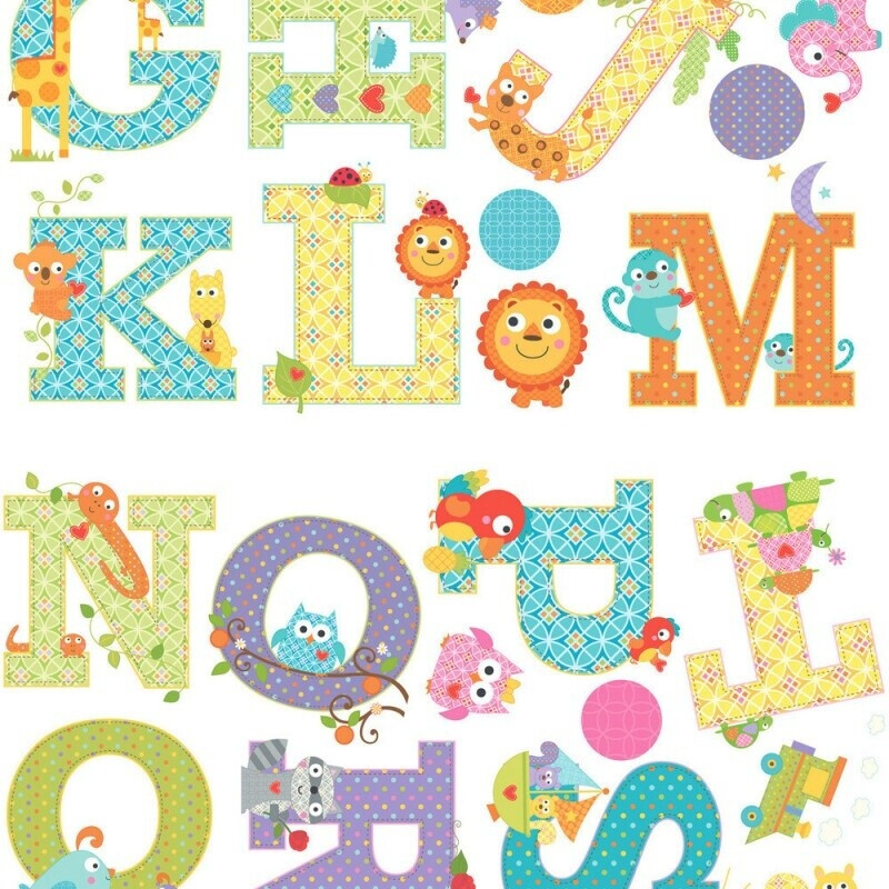 RoomMates Stickers muraux animaux et alphabet