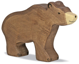 Holztiger Ours brun