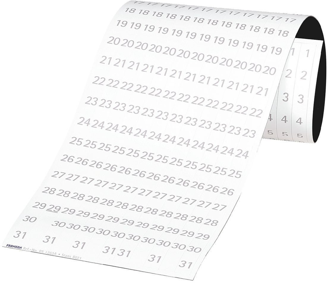 Franken Date Strips Self-adhesive 191x695mm