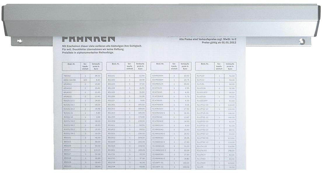 Franken Paper Clamp Spring-loaded 118x4cm