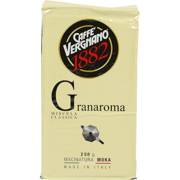 Caffe Vergnano Gran Aroma Giallo gemahlen (250g), Bild 2