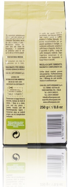 Caffe Vergnano Gran Aroma Giallo gemahlen (250g), Bild 5
