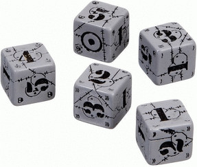 Dés de Combat D6 Royaume-Uni gris et noir