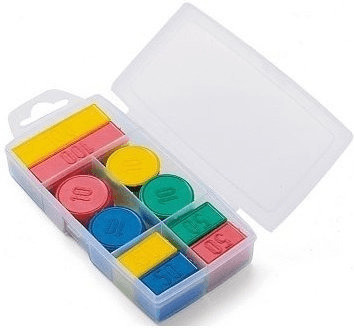 Boîte 100 jetons en plastique