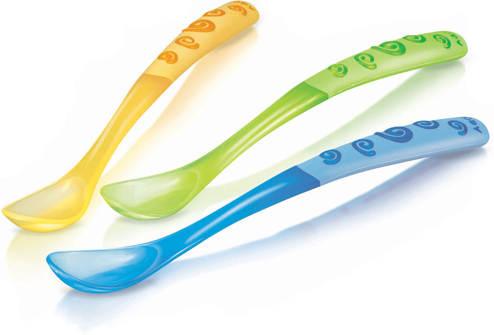 Nuby Lot de 3 cuillères à purée