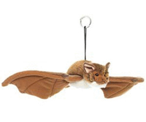 WWF Plüschtier Fledermaus lebensecht Bat fliegend aufhängbar NEU 23cm 