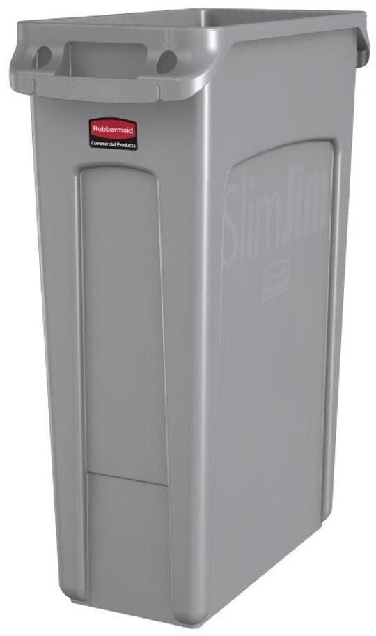 Rubbermaid Slim Jim avec canaux d'aération 87 L gris