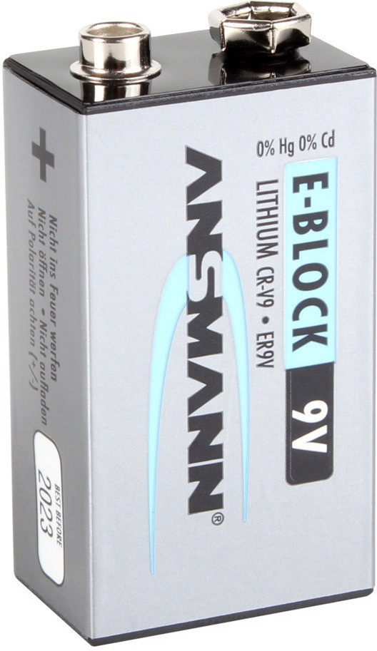 Stock Bureau - ANSMANN Blister de 1 Pile rechargeable 9V E-Block 300mAh  maxE+
