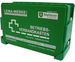 Leina-Werke Betriebsverbandkasten DIN 13157-C mit Wandhalterung Gr/ün