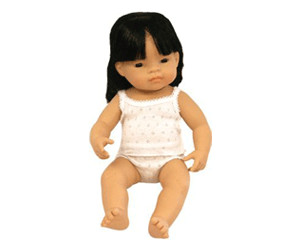 Poupée bébé fille asiatique (21 cm) : Miniland