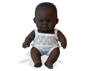 Miniland Miniland31153 38 cm poupée garçon Afrique avec sous-vêtements en boîte 