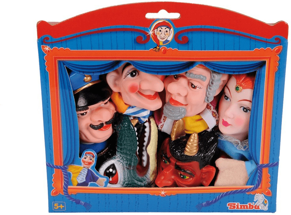 Simba - 104586783 - Marionnette Théâtre avec 4 Marionnettes à Main - 132  cm, 5 ans to 18 ans