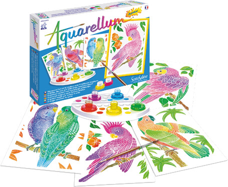 Sentosphère Aquarellum Junior perroquets