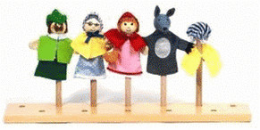 Goki Set marionnettes à doigt - petit chaperon rouge
