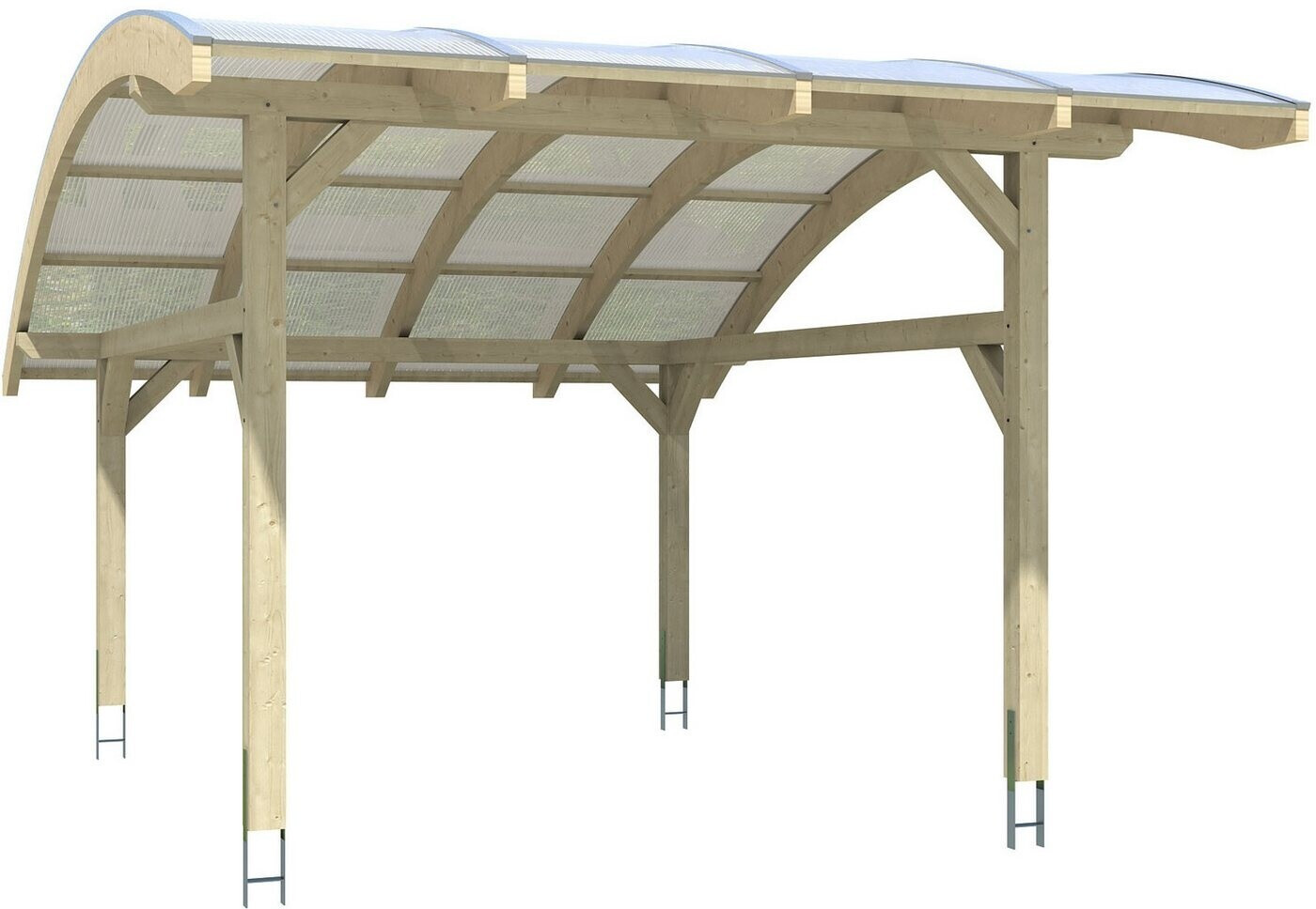 Skan Holz Runddach Carport Eiche (245055-01)