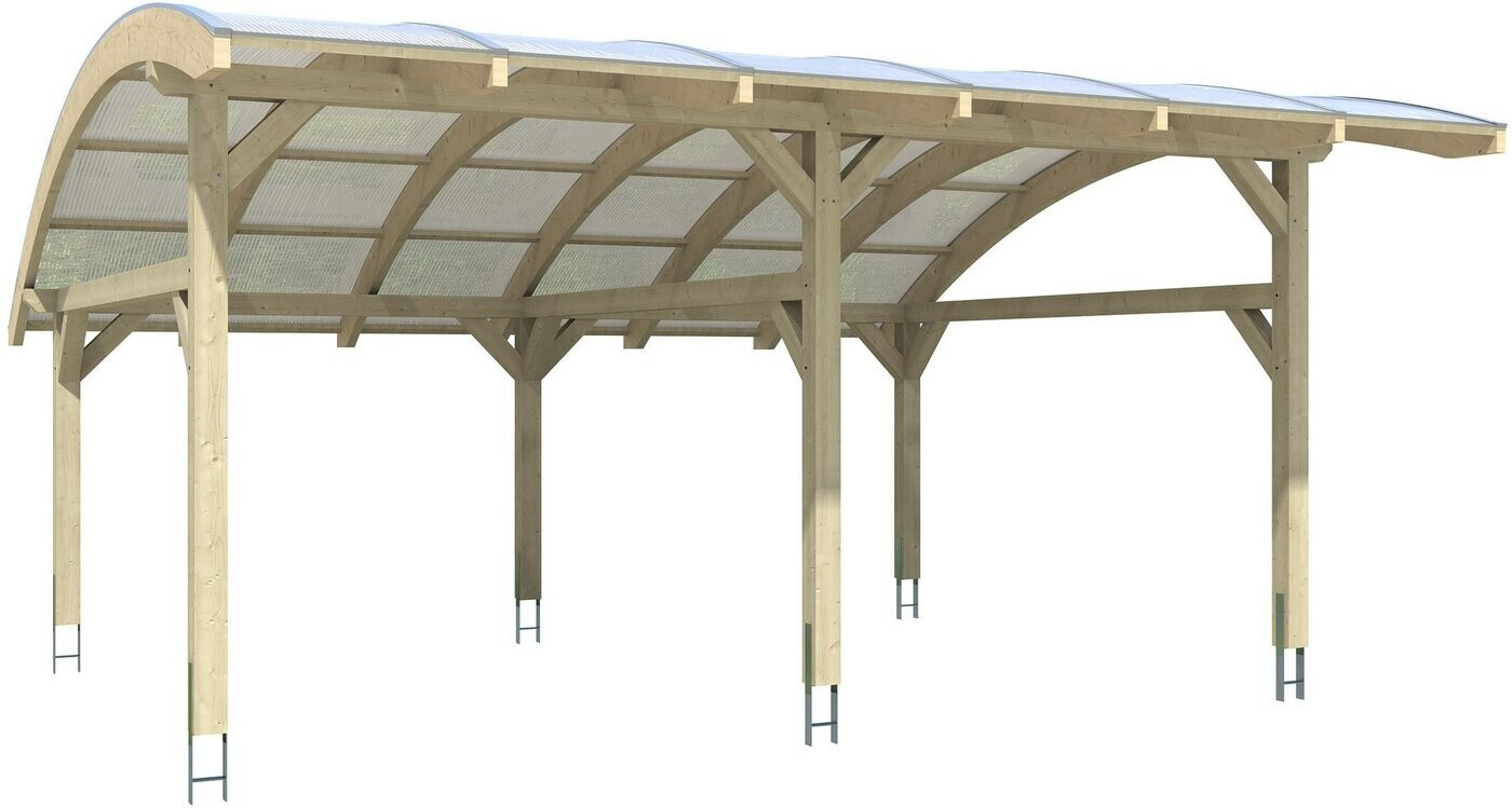 Skan Holz Runddach Carport Nussbaum (245062-03)