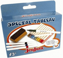 JeuJura Coffret tableau - Craies et feutres