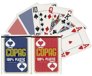 4 Semi Ass Altenburger Spielkarten 40046 Carte da Poker plastificate 63 x 88 mm Colore: Blu 
