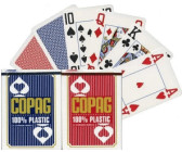 Satz von 10 5 Farben Plastik Poker Größe Schnittkarten Spielkartenspiel 64x88 mm 