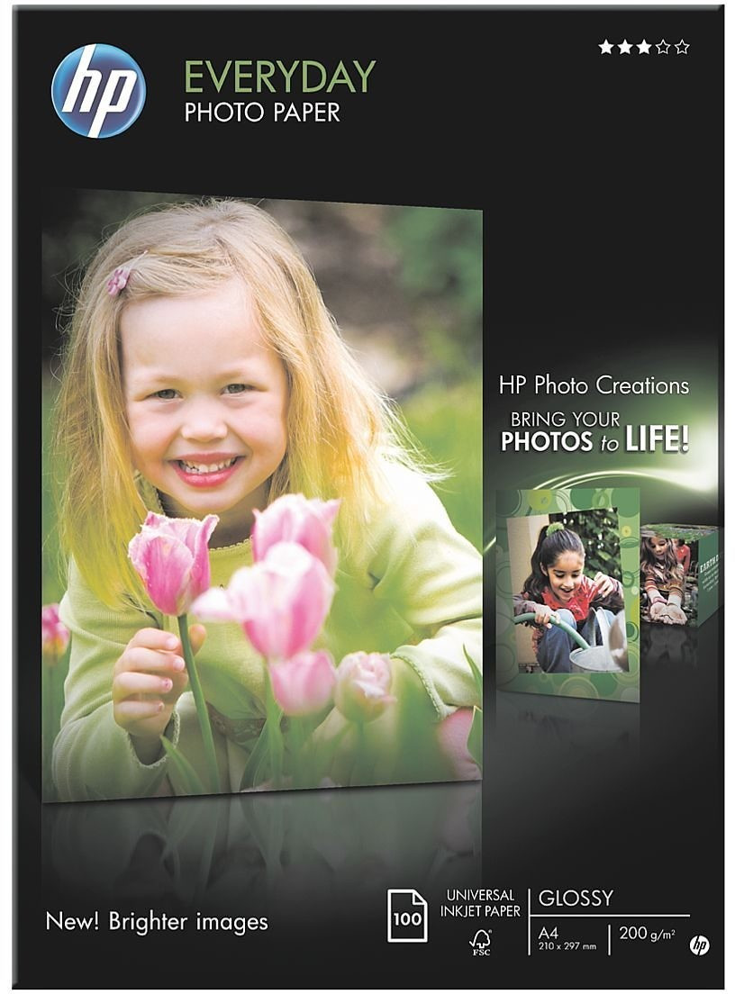 HP Carta fotografica Everyday, lucida, 200 g/m2, A4 (210 x 297 mm
