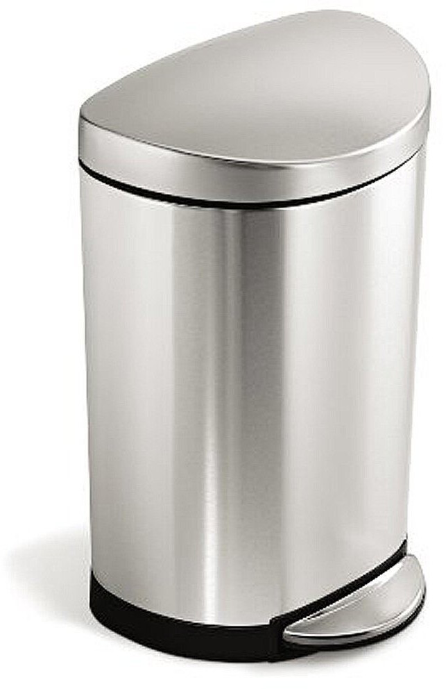 Photos - Waste Bin Simplehuman Semi Round Pedal Bin Deluxe 10 L Brushed Stainless 