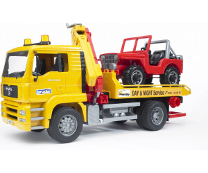 BRUDER 2750 MAN TGA camion trasporto jeep