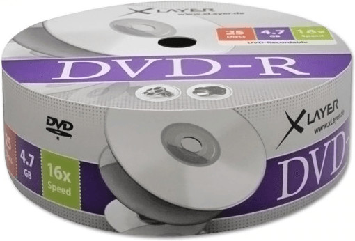 Xlayer 25 DVD-R 4,7Go 120min 16x