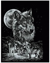 Mammut jouets Carte à gratter argentée loups