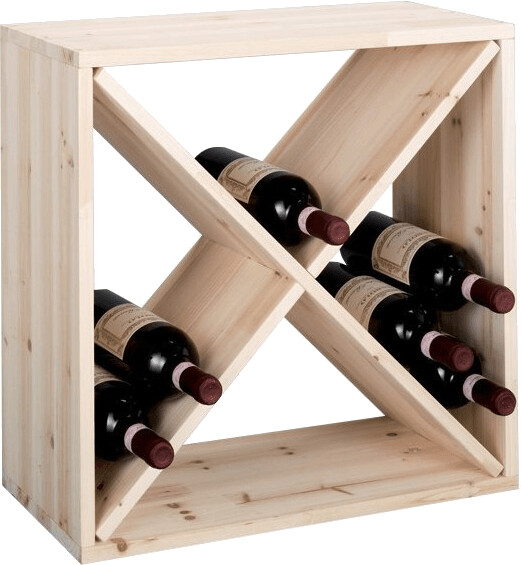 Zeller Étagère à vin en bois naturel au meilleur prix sur