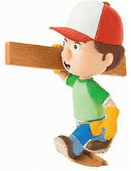 Bullyland Manny avec une poutre en bois (12752)