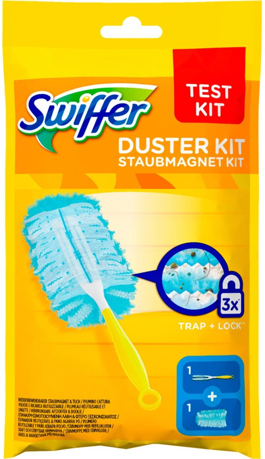 Swiffer Staubmagnet Kit 1 Griff und 3 Tücher, nimmt 3x mehr Staub & Haare  auf und schließt diese ein online kaufen bei