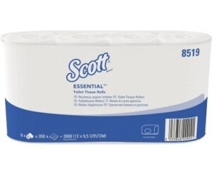 Scott 80 Rollen Toilettenpapier  Klopapier WC  2 lagig weiß Papier Zellstoff 