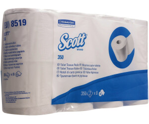 Scott 32 Rollen Toilettenpapier  Klopapier WC  2 lagig weiß Papier Zellstoff 