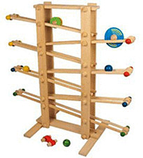Small Foot Design Circuit à billes toboggan en bois géant