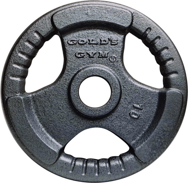 Gold's Gym Olympic 3 Hole Hammertone Plate 10kg