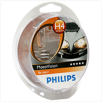 Ampoule PHILIPS H4 CrystalVision Ultra Moto 12V/60/55W - x1