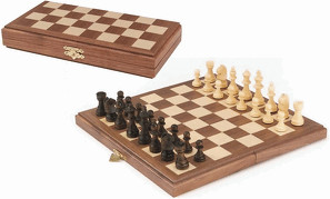 Goki Jeu d'échecs pliable magnétique en bois (56920)
