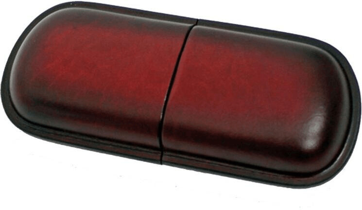 Mika Large Glasses Case 18cm Smooth Brown