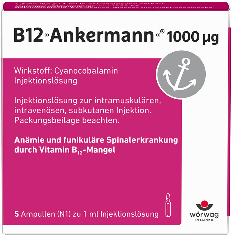B12 Ankermann 100 µg (5 x 1 ml) ab 2,94 €