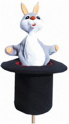 le Coin des enfants Marotte lapin dans chapeau