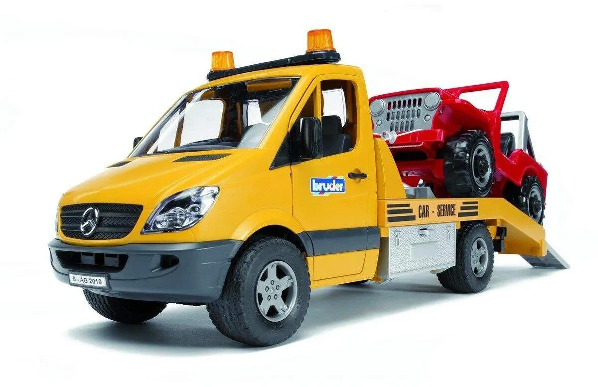 Camion Della Spazzatura Bruder 1/16 MB Sprinter, Colore Giallo, Modello 02682, Nuovo In Scatola - Foto 3