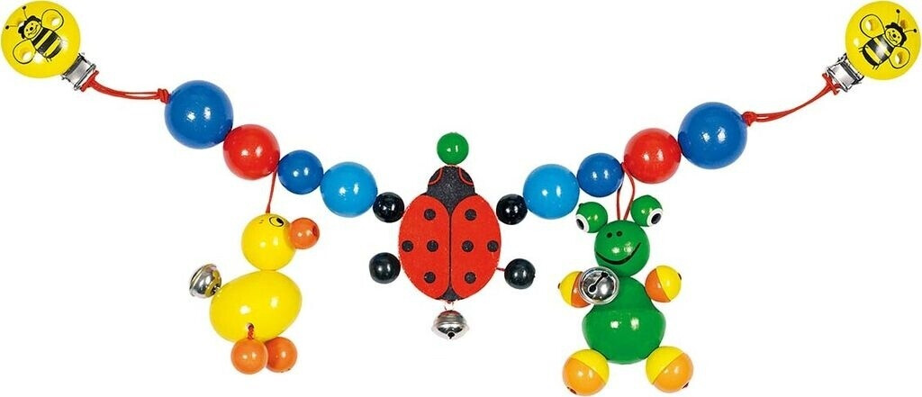 Heimess Chaîne pour poussette, canard, coccinnelle, grenouille